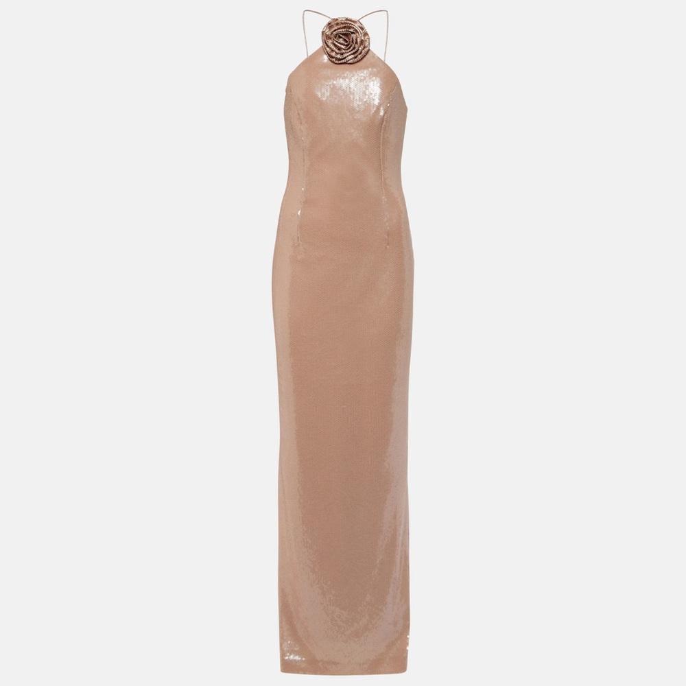 REBECCA VALLANCE
Paige floral-appliqué sequined gown